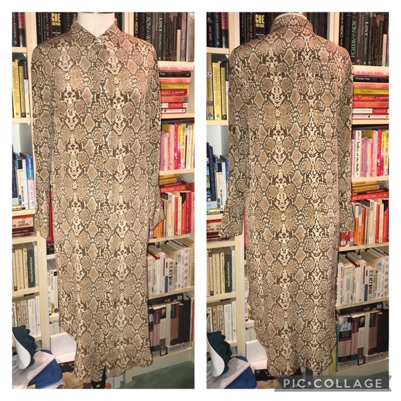 Anine Bing Chelsea Shirt Dress Snake Python - Picture 5 of 13